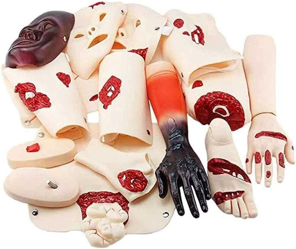 CHROX Fortschrittliches Trauma-Modul, Manikin, Patientenpflege-Simulator, Verbrennungs-Wundversorgung, Simulator, Schaufensterpuppe für Krankenpflege, Training, Unterricht, Bildungsbedarf, 170 cm