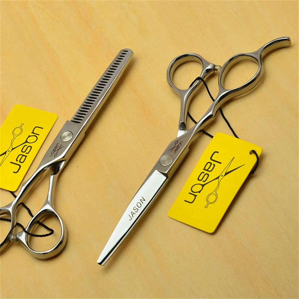 Ensemble De Ciseaux À Couper Les Cheveux Professionnels De Gauche, en Acier Inoxydable Ciseaux De Ciseaux Et Ciseaux D'amincissement, pour Coiffure, Salon, Maison, Lumière Et Nette,6.0 inch