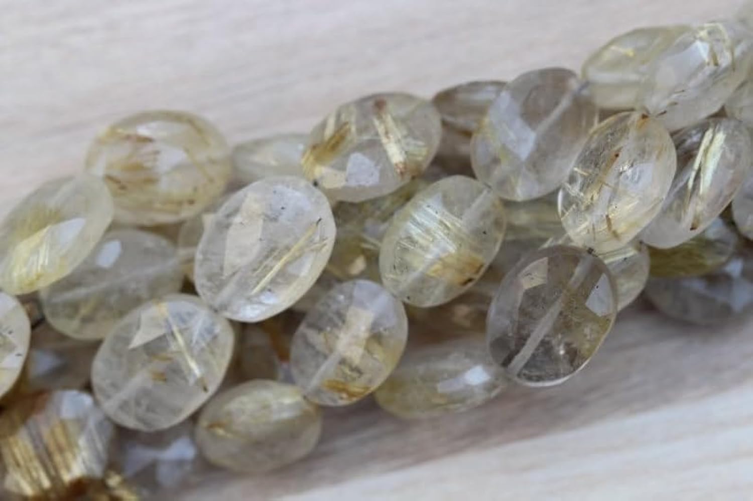 Quartz rutile naturel en larme pour création de bijoux d'exception