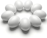 Vista 9 de Huevos de Pascua SallyFashion falsos, 15 unidades, de madera, sin pintar, juego para manualidades, decoración de cocina, alimento de juguete