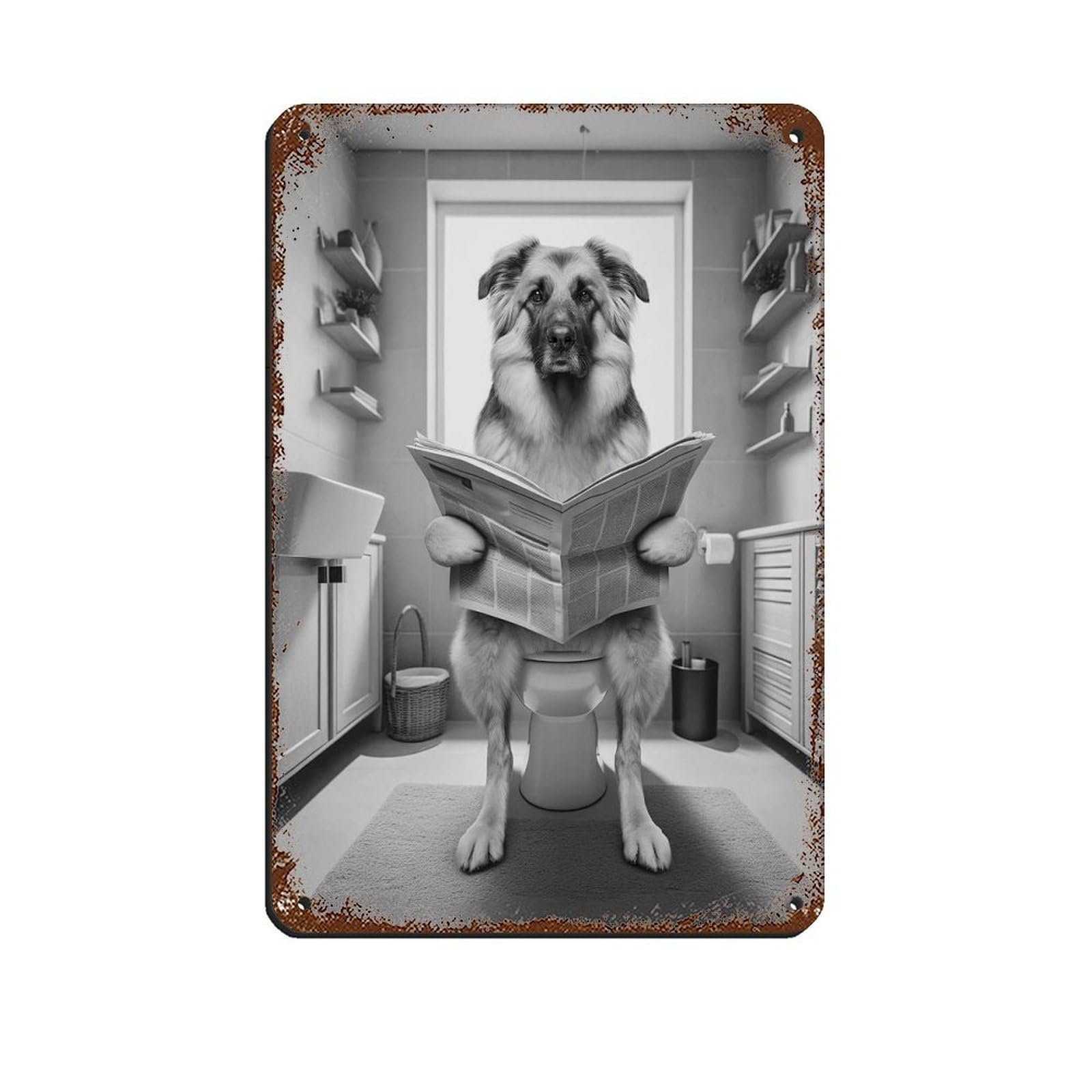 Carpathian Shepherd Dog Retro Poster Metal Tin Sign Chic Art Retro Iron Painting Bar People Cave Cafe Family Garage Poster Wall Decoration 8x12inch(20x30cm)