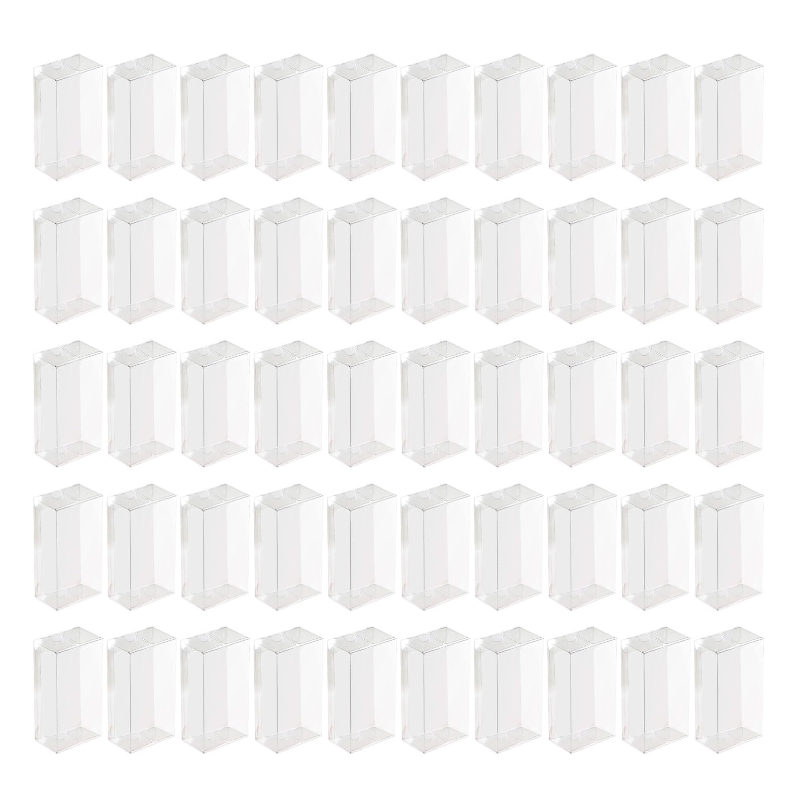 Buxuaaaa Of 50 Clear Macaron Boxes Pastry Display Case Transparents Gift Boxes for Christmas Birthday Wedding Party Favor Clear Treat Box