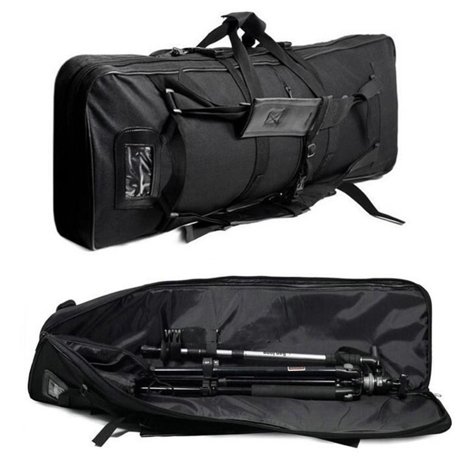 Funda para fusil,Funda Blanda para Rifle de Caza Militar Bolsa para Escopeta Doble,Bolsa Doble con Correa para el Hombro Ajustable, Bolsas para Rifles y Pistolas, Estuche para Transporte de Armas