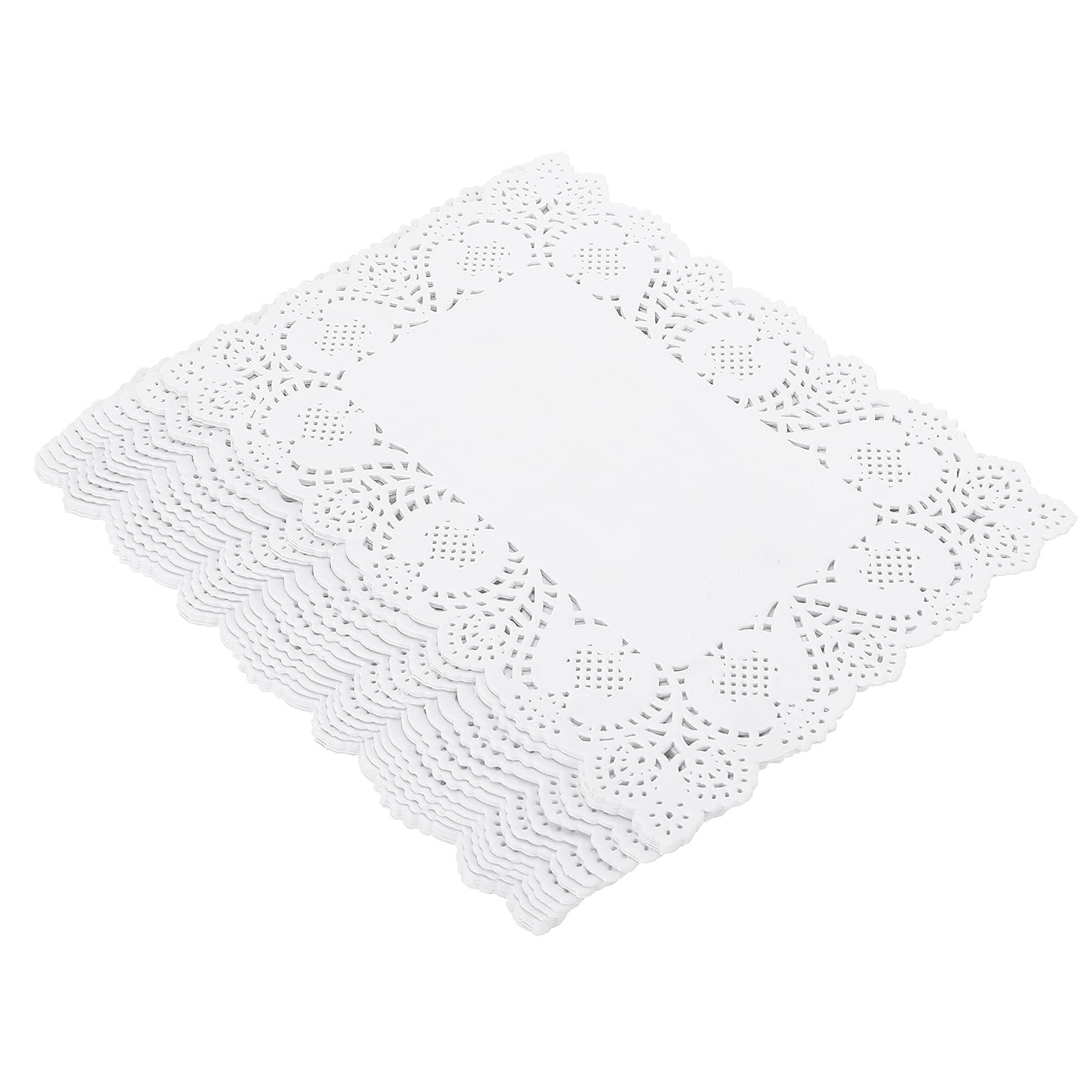 Napperons Papier Dentelle Carrés Décorations de Table Papier Alimentaire Sécurisé Lot 150