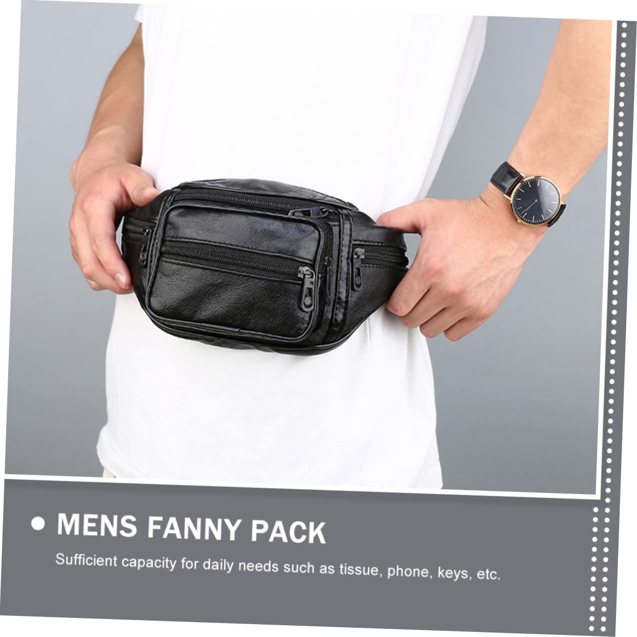 BESPORTBLE De Ceinture En Cuir De Vache Pour Hommes 5 Pièces Pour Téléphone Portable Course À Pied