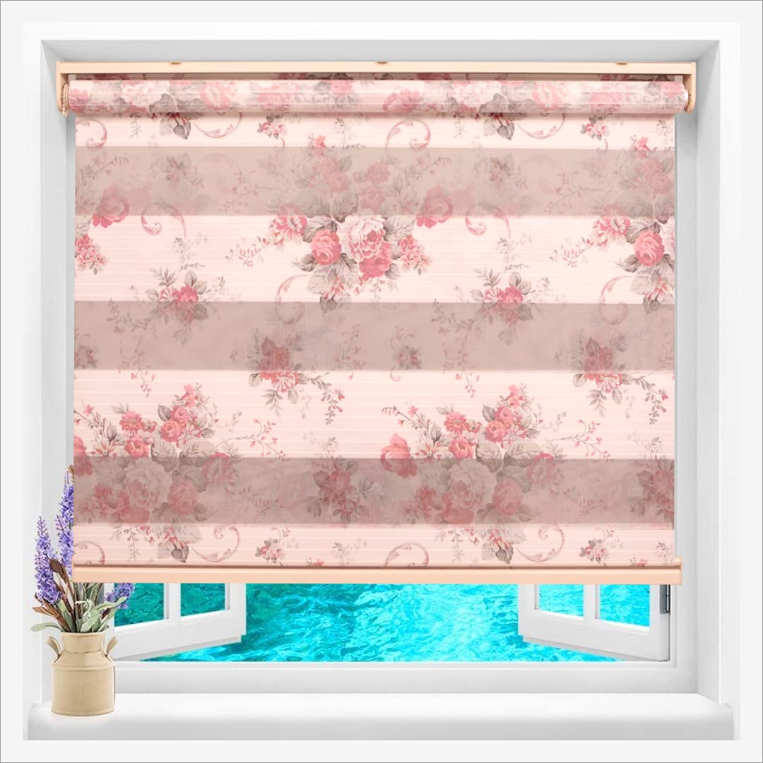 Store zèbre jour nuit sur mesure 190x200 fenêtre maison
