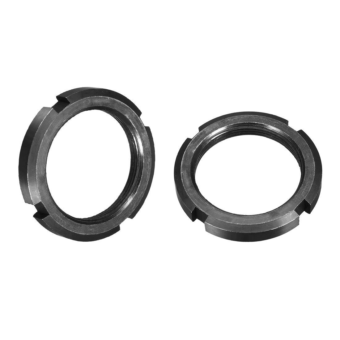 M55 x 2,0 mm – Tuercas redondas con cuatro ranuras de retención – 2 unidades