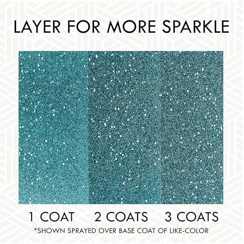 Image of Rust-Oleum 302573-6PK Specialty Glitter Spray Paint, 10.25 Oz, Turquoise, 6 Pack