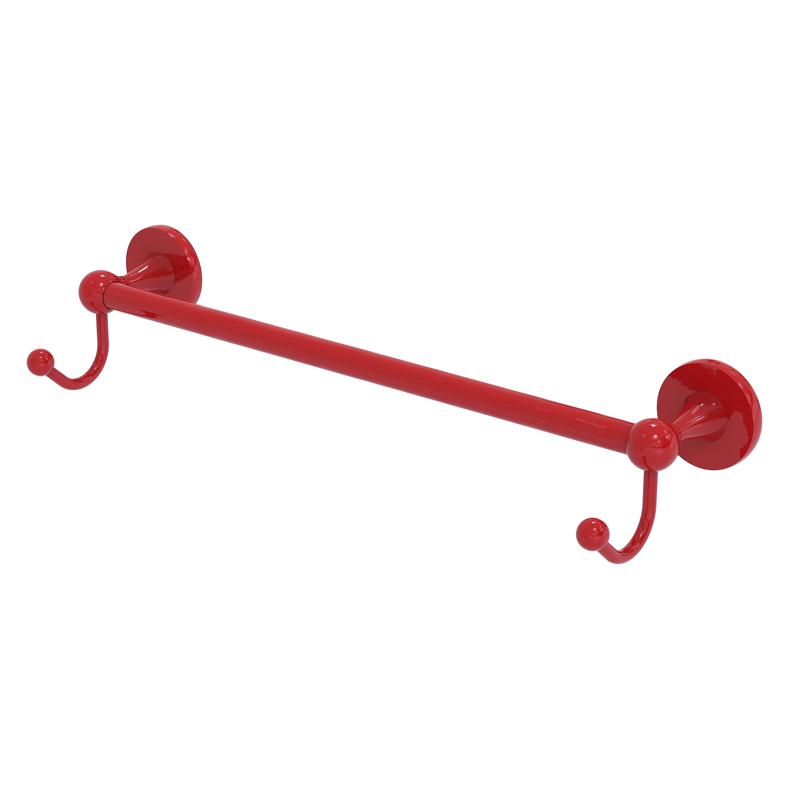 Allied Brass SL-41-24-HK-FER Shadwell Collection 24 Inch Towel Bar with Integrated Hooks, Fire Engine Red