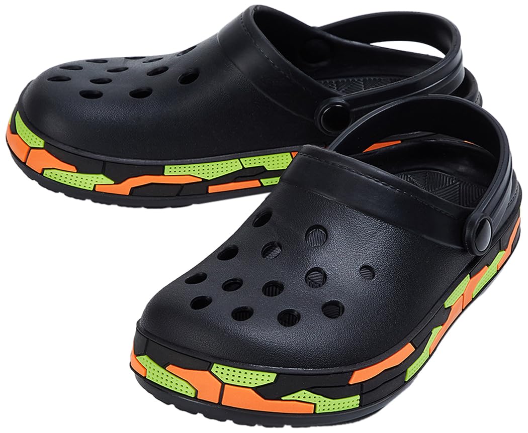 Max Boys Colourblock Clogs with Pivoting Strap,BLACK,33 (B0CBQ7251K) Amazon Price History, Amazon Price Tracker