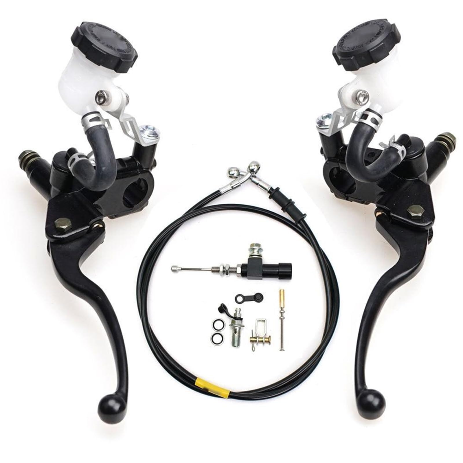 Palancas de embrague de moto Cilindro para maestro de bomba freno embrague hidráulico motocicleta universal 22 mm y 7/8"(1 kit)