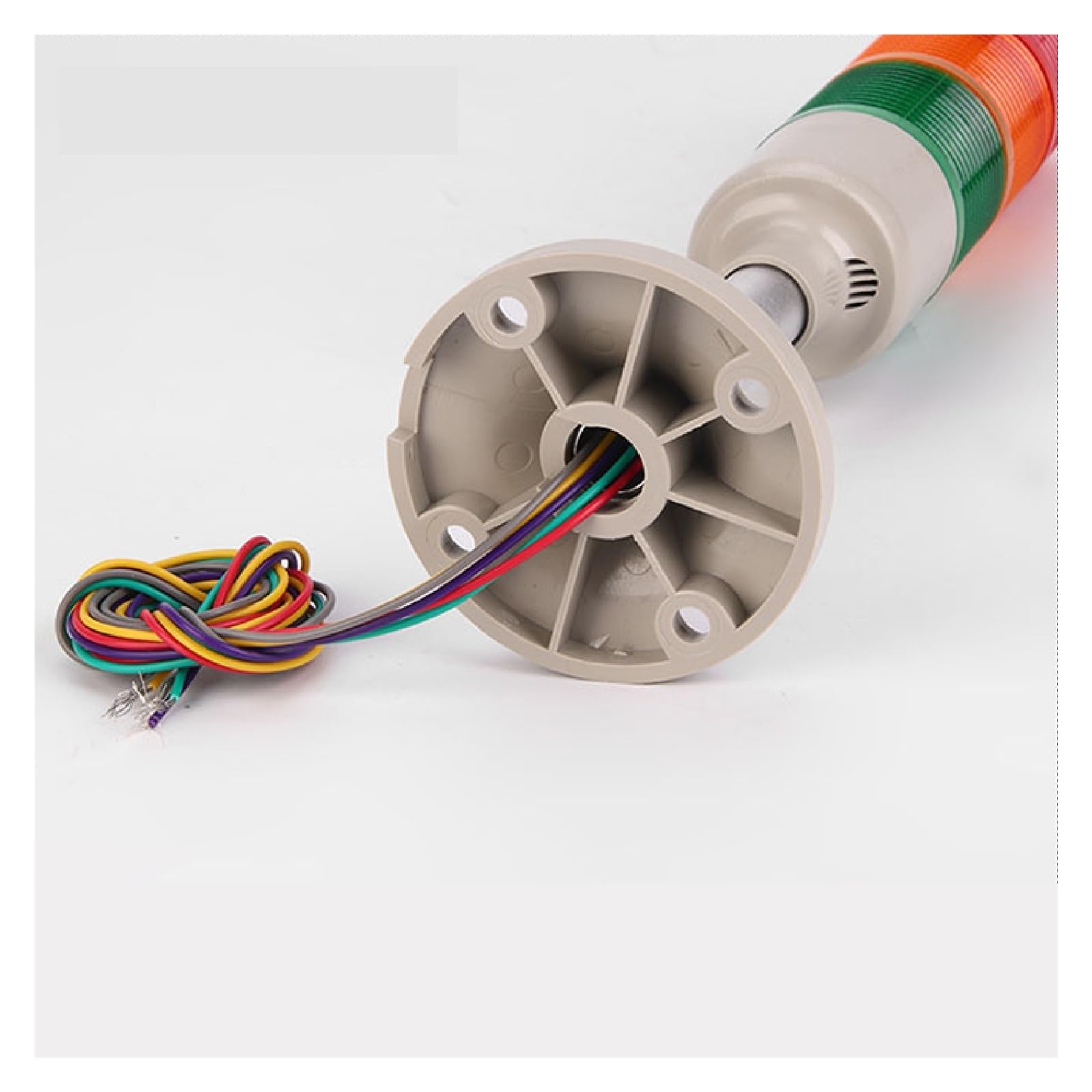 D53-3T wieża świetlna LED, przemysłowa wieża sygnałowa, 1-5 poziomów, akustyczny alarm wizualny, 12 V, 24 V, AC 220 V, migająca, ciągła (Clr - 1L Sound 220V)