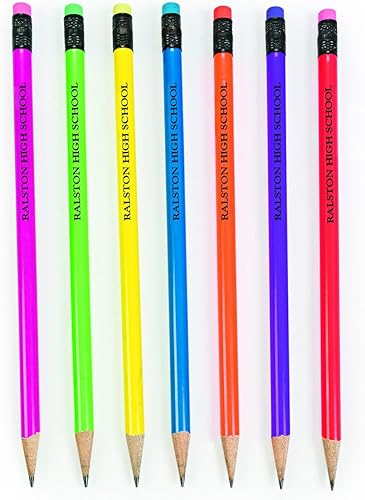 Miniatura 3 de Fun Express 7 12 pulgadas, 72 lápices de madera de color sólido neón personalizados, ideales para uso en el aula y la oficina y recaudación de fondos