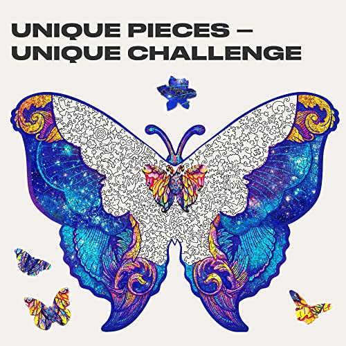 UNIDRAGON Puzzle Originali di Legno - Farfalla