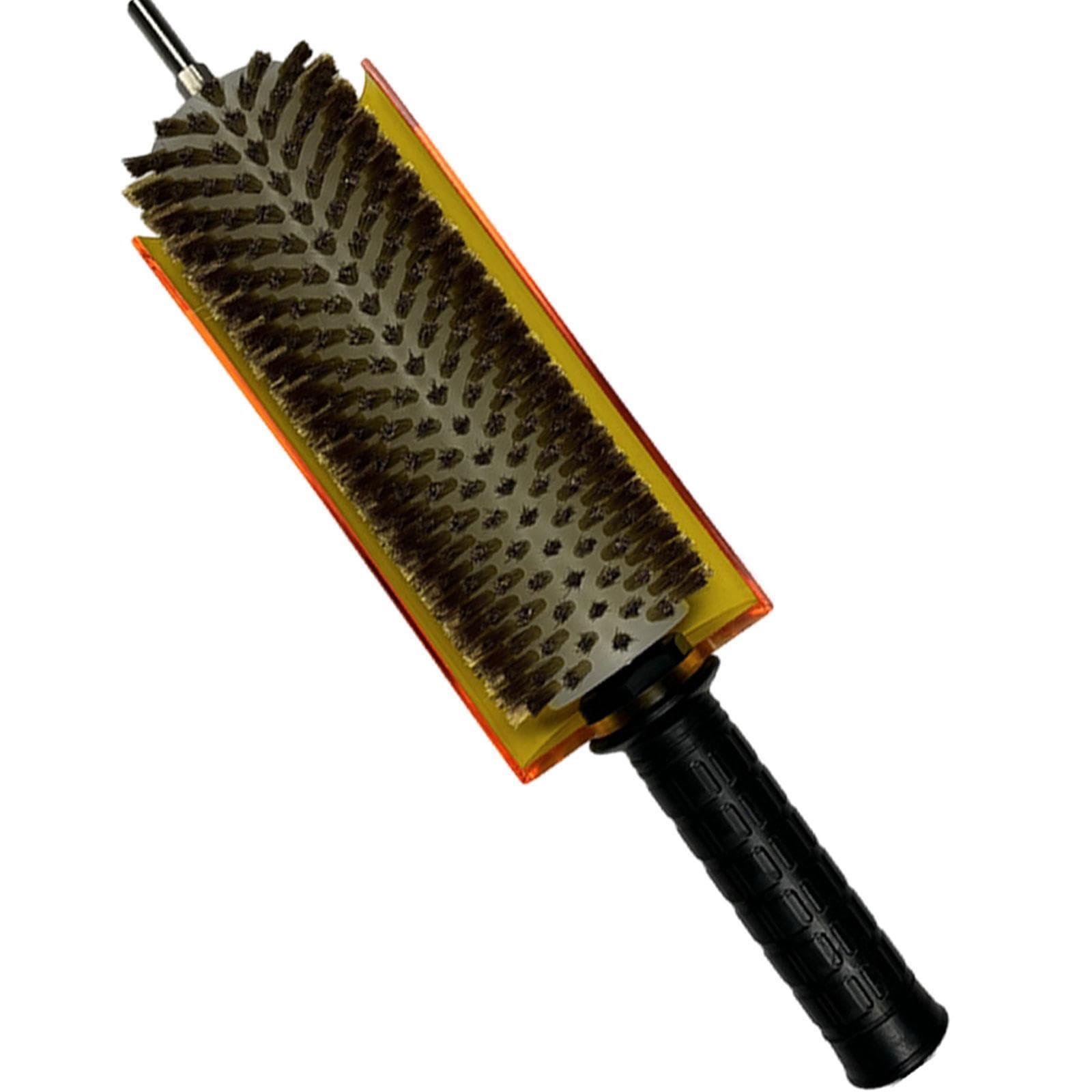 Szczotka narciarska z uchwytem na oś i osłoną, zestaw, szczotka rolkowa, snowboard, szczotka do woskowania, nylon, 20 cm