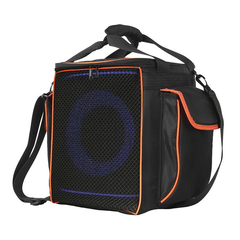 Custodia da viaggio per JBL Partybox Encore 2, borsa organizer portatile con tracolla e tasche laterali per microfono e accessori per cavi di ricarica