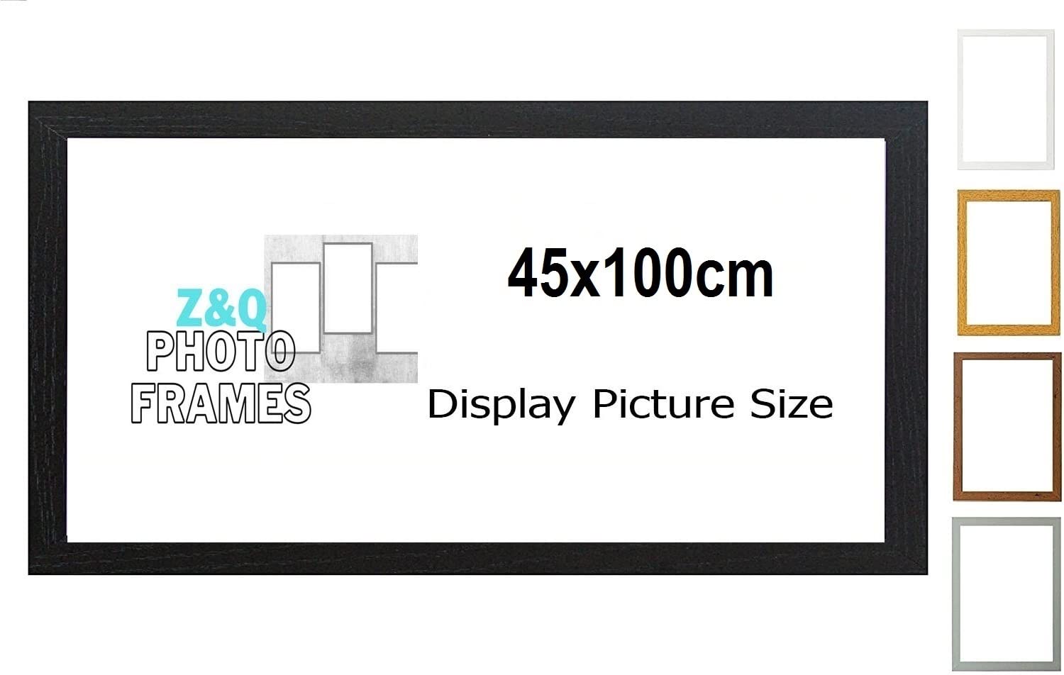 Z&Q Wall Poster Frame Large Poster Sized Frame Wall Mount for Pictures Photos Paintings with Plexiglass Front Vertical Horizontal both Ways Hanging (45x100cm, Black)