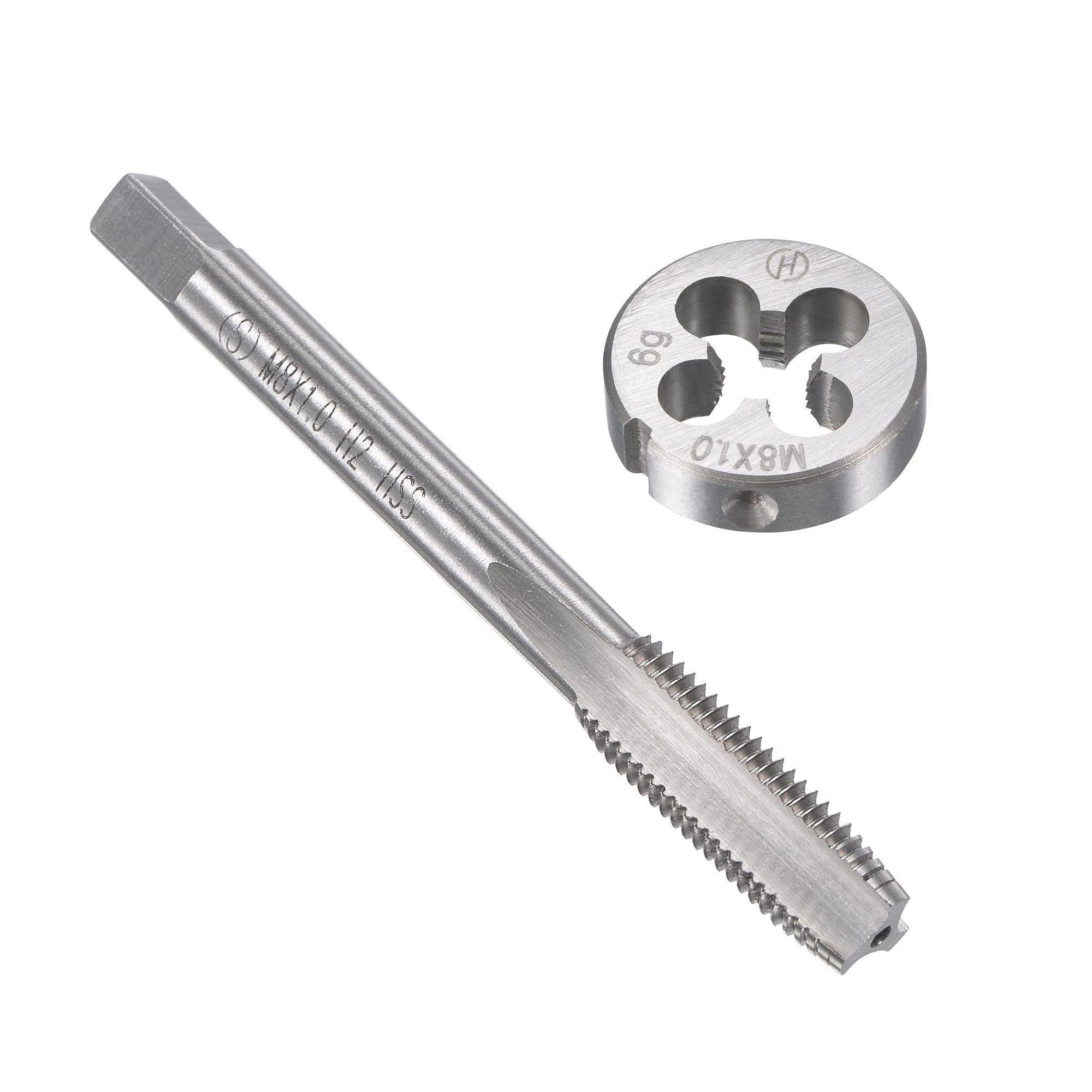 Unifizz M8 x 1mm Metric Tap and Die Set, Machine Thread Screw Tap with ...