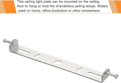 Miniatura 5 de MECCANIXITY Placa de luz de techo, 5.906 x 0.748 x 0.591 in, soporte de montaje para lámpara de araña de oficina en casa, juego de 2