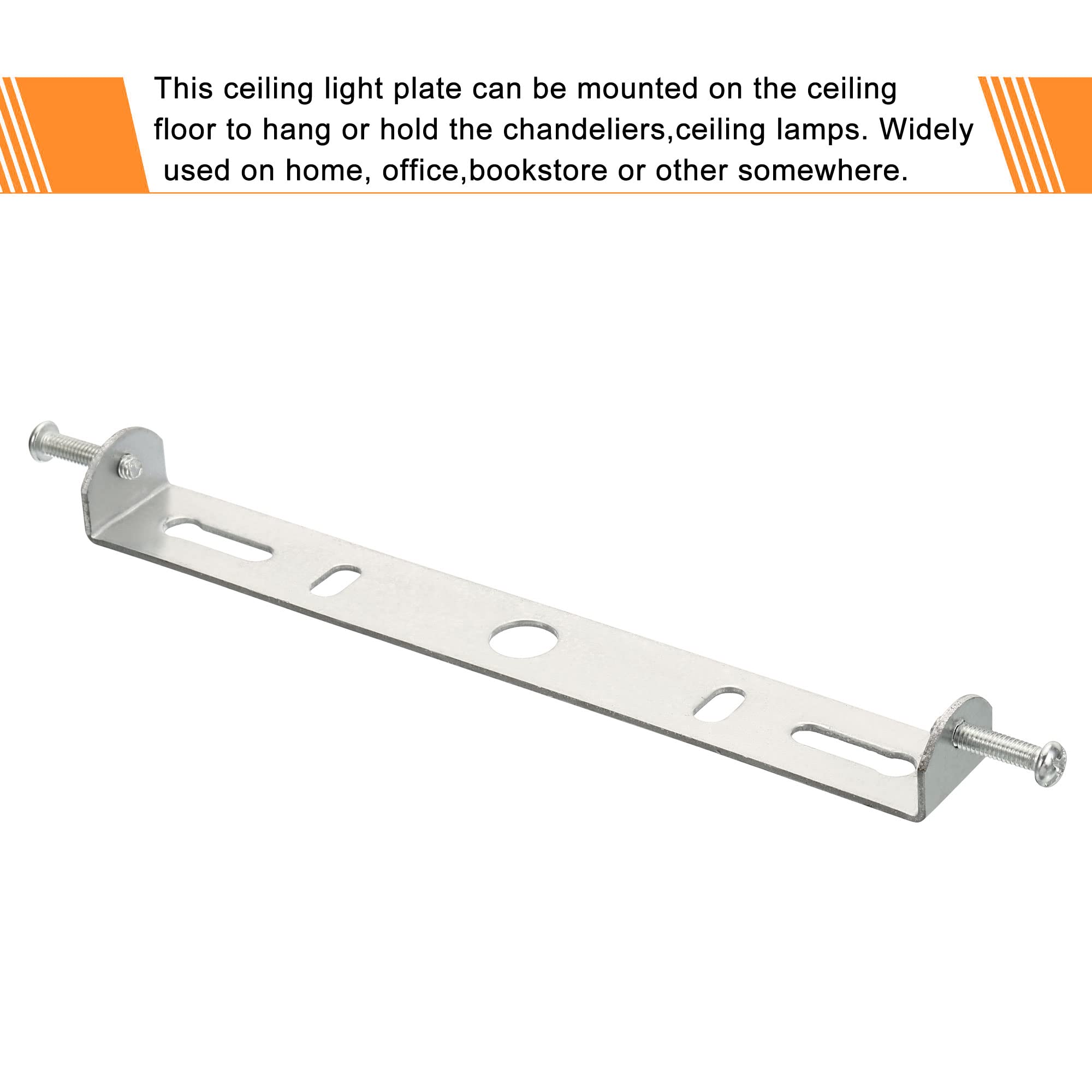 sourcing map Plaque de Suspendre Plafonnier Clair, 150x19x15mm Éclairage Luminaire Montage Support pour Maison Bureau Lustre, 2 Ensembles