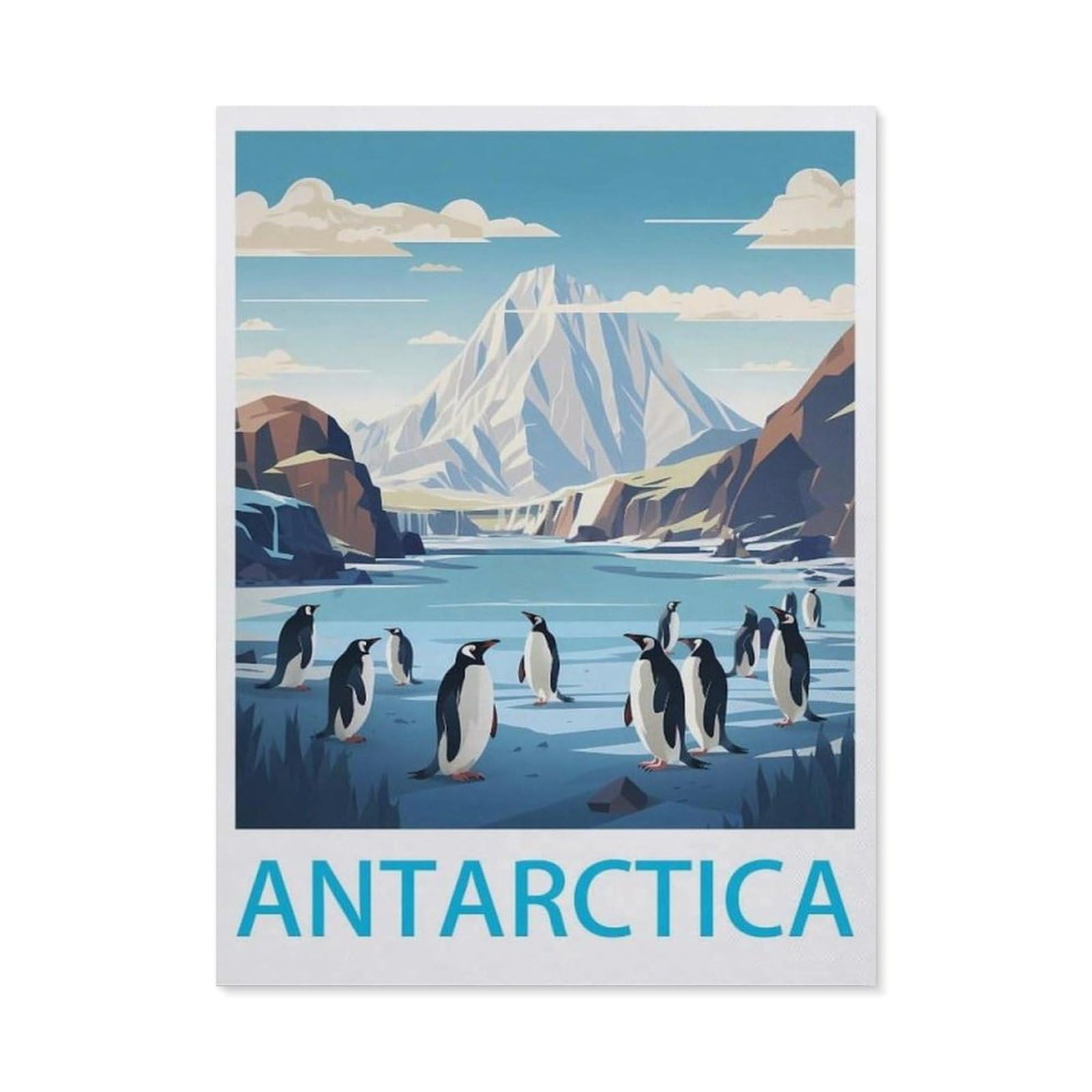 Vintage Art Metal Signs Funny Sign，Antarctica(15x30cm）