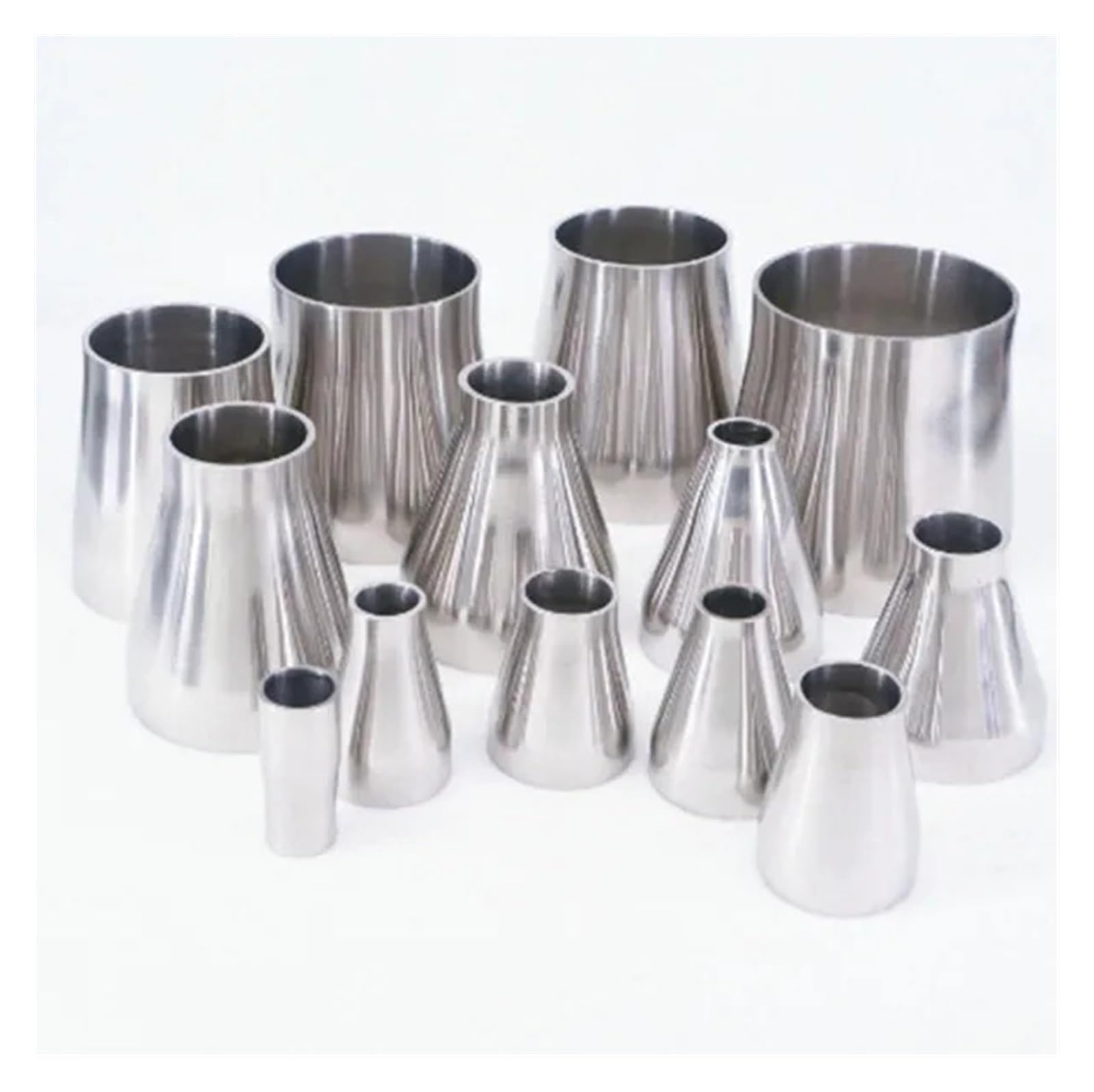 AARTERZZA 1pc Size 19mm-57mm 304 Stainless Steel Weld Concentic Reducing Pipe Fitting for Homebrew(57mm to 51mm)