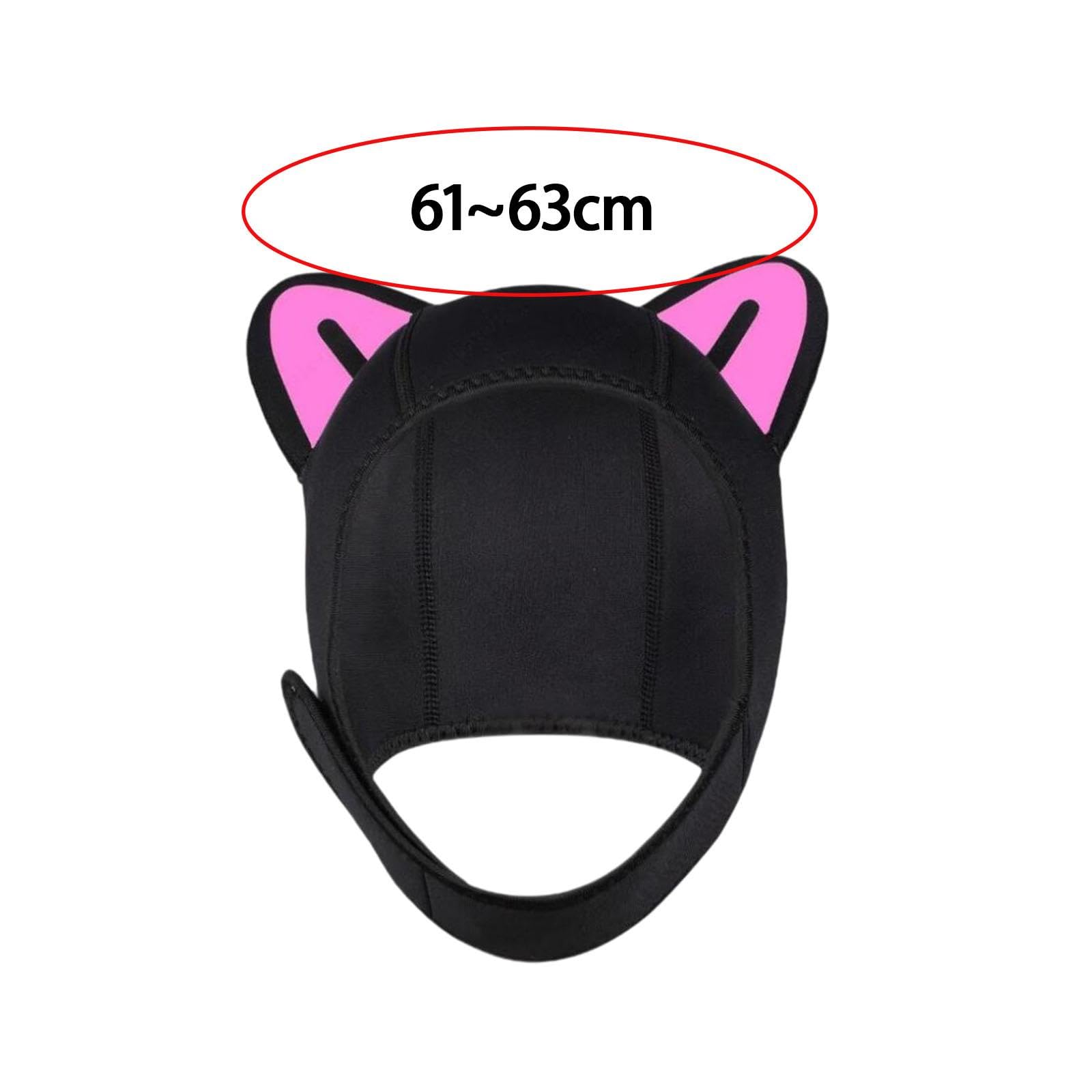 Taucherhaube Neopren Schwimmkappe mit Verstellbarem Kinnriemen Surfhaube Kopfbedeckung Hautfreundlich Flexibel für Damen Herren Kinder was