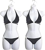 Vista 26 de DisplayTown Maniquí femenino a la cadera, torso largo, espalda hueca, cuerpo apilable, con gancho para colgar, para exhibición de camisetas