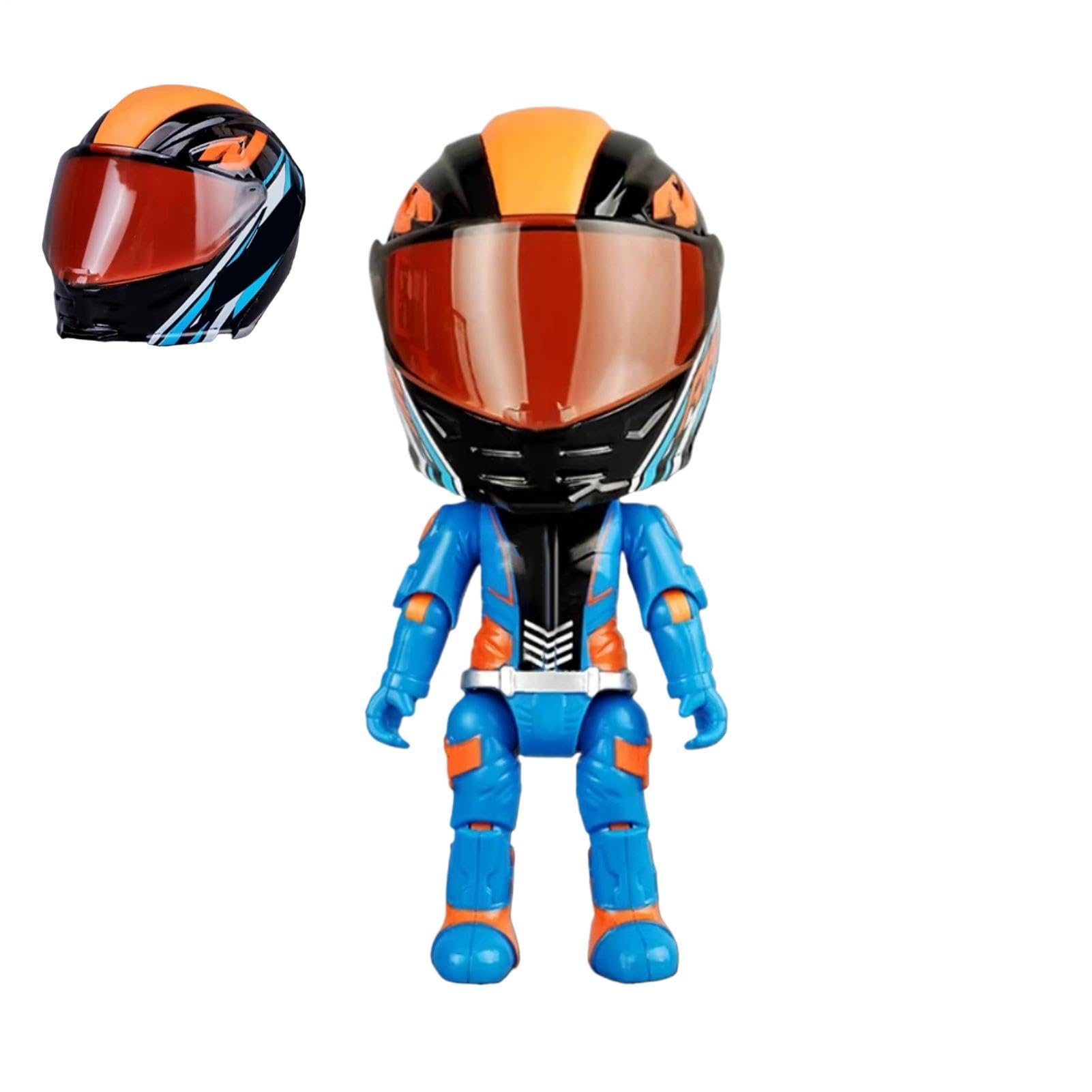 Alloy Q Version Motorcycle Rider Realistic Transforming Figure 4.7-Inch