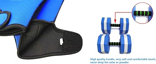 Miniatura 3 de davidamy's gift - Mancuernas octagonales de espuma para ejercicio aeróbico acuático, resistencia a la piscina, 1 par, equipo de ejercicios de