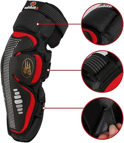 Miniatura 3 de RIDBIKER 1 par de rodilleras movibles, transpirables, ajustables, protectores de rodilleras para motocicletas, ciclismo, carreras