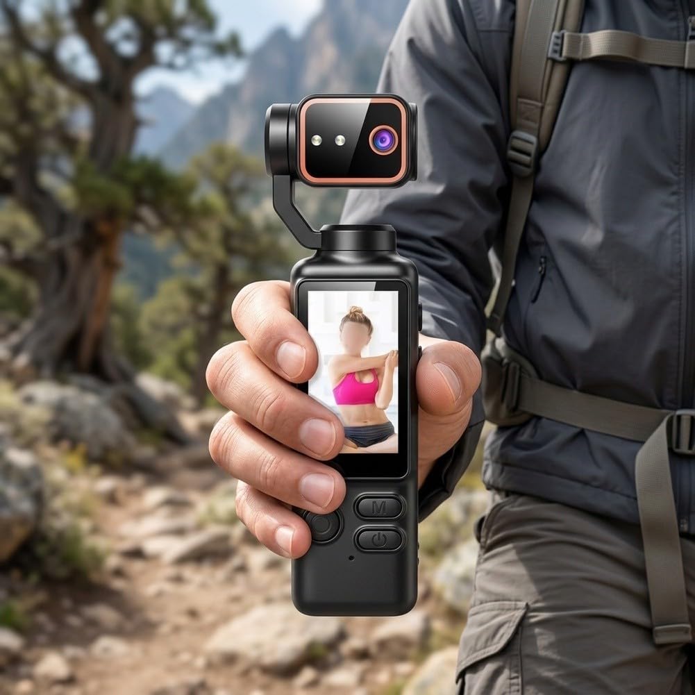 per videocamera Portatile 4K con Microfono Integrato ABS per(4K standalone device)
