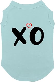 X O - Heart Love Hugs & Kisses Dog Shirt (Chill, Medium)