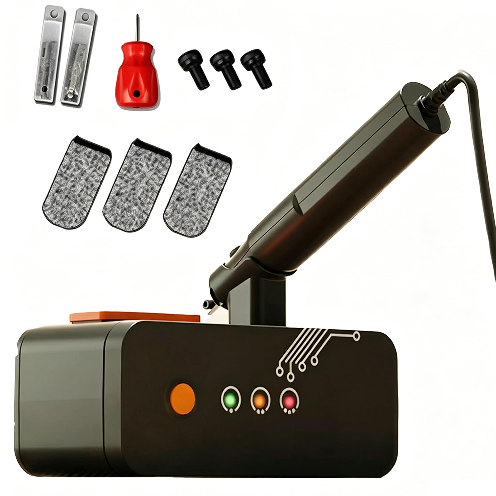 Ultraschall-Schneidemaschine, 30W 31kHz Ultraschallmesser mit 3 Leistungsstufen, 25 Ersatzklingen (8 Typen), Tragbarer Sonic Cutter für 3D-Drucke, Harz, Acryl & DIY-Modelle