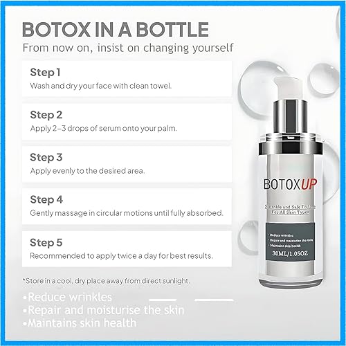 Miniatura 5 de Hidratante facial. Suero facial Botox Stock Solution. Suero de envejecimiento para rostroPaquete de prueba de Botox 1 botellalt solo puede aligerar