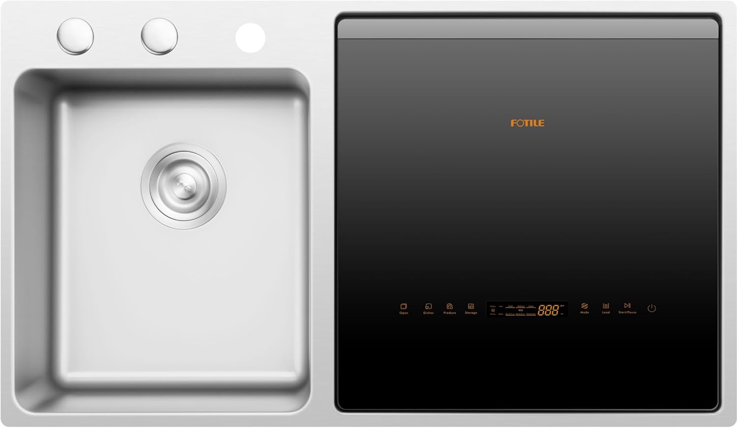 Close-up of the FOTILE SD2F-P5 touch control panel