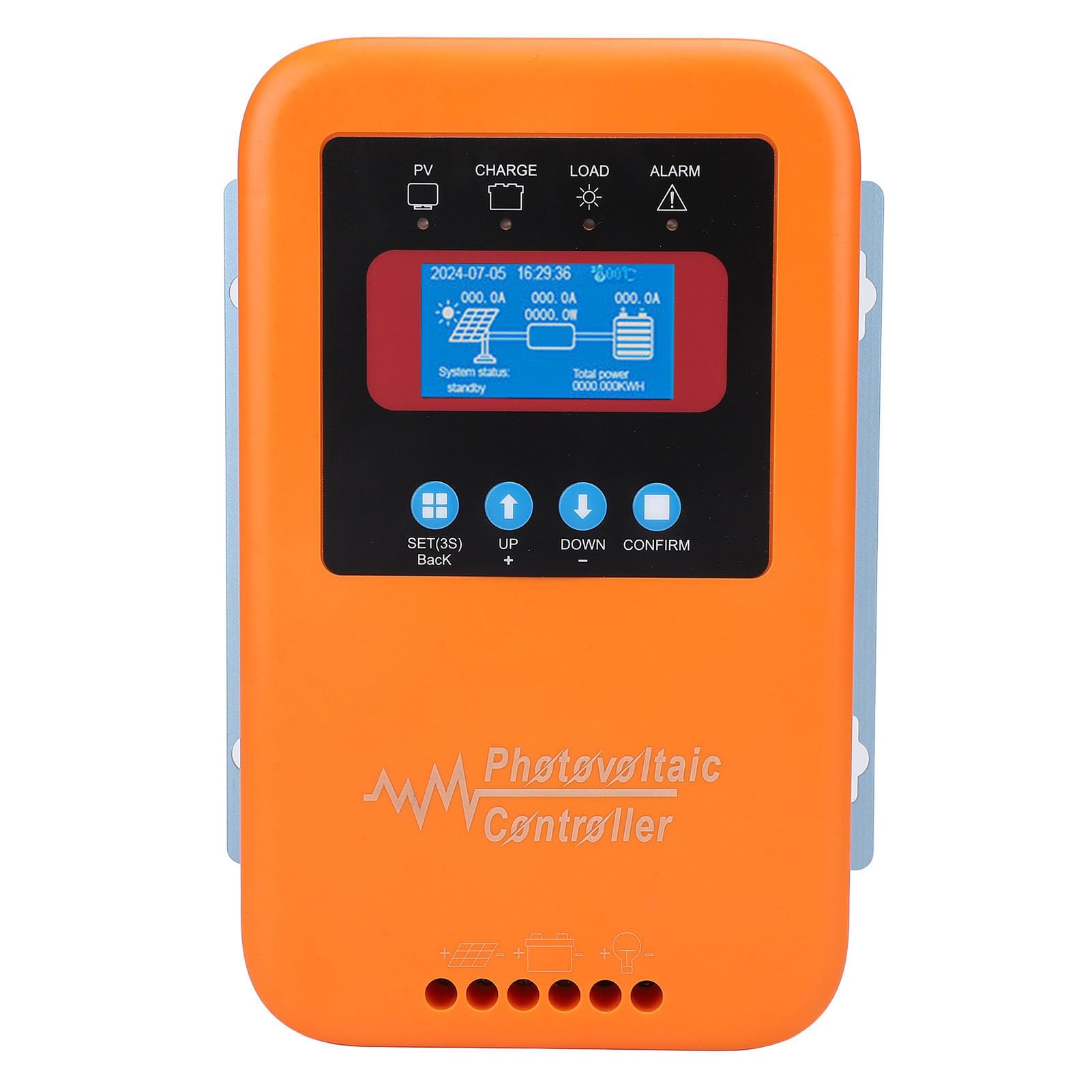 Bewinner Regolatore di Carica Solare MPPT 12V 24V 36V 48V, Display LCD