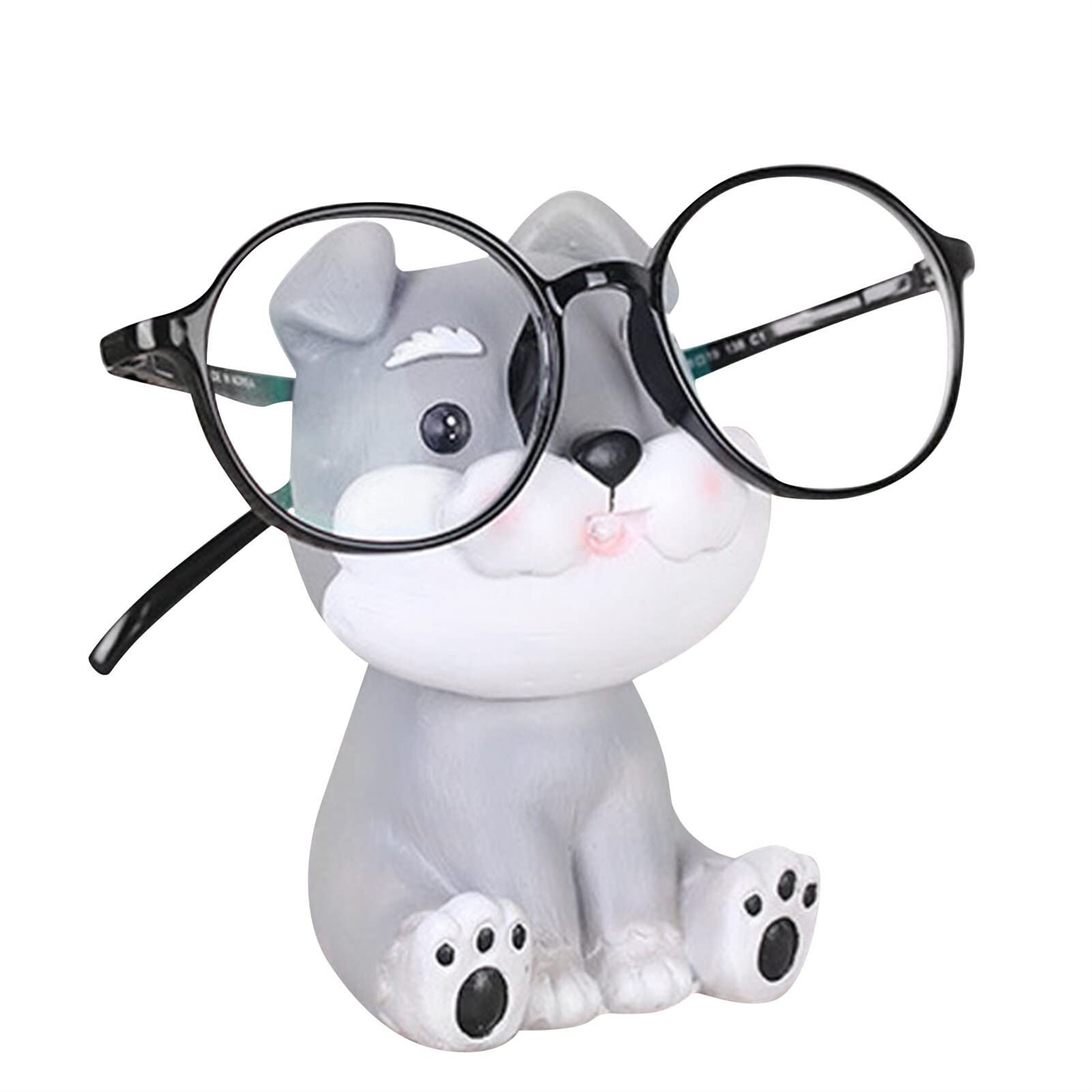 Brillenhalter Ständer Lesebrille Halter Nase Ständer Nette Tiere Desktop Ornament Armband Hängende Halter Harz Skulptur Aufbewahrungständer Dekoratives Geschenk (Color : A)