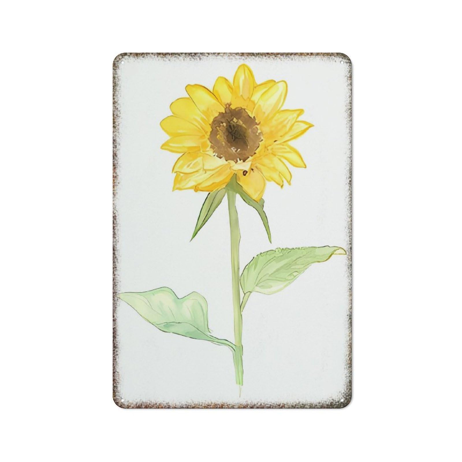 Sunflower Nursery Art Retro Metal Plaque Novelty Style Farmhouse Home Guest Room Wall Decor Sign 8x12 Inch