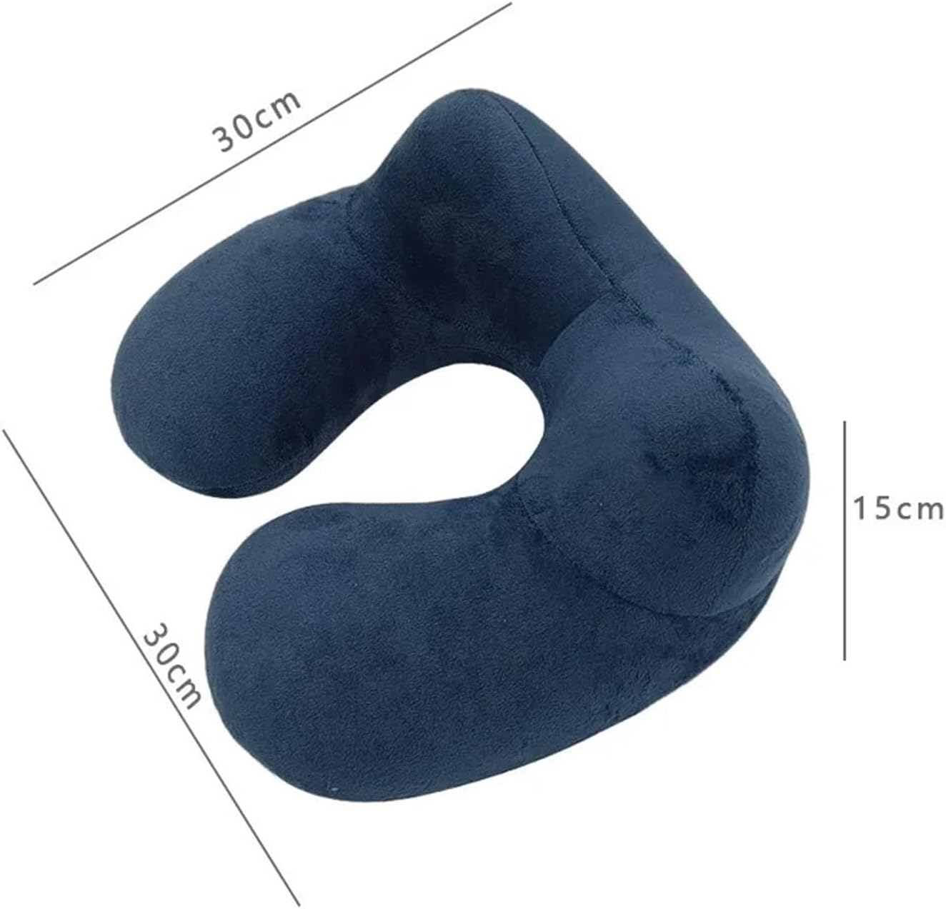 U-Shaped Inflatable Travel Pillow Portable Air Pillow Neck Support Cushion Comfortable Sleeping Pillow Press to inflate Pillow(Grey)