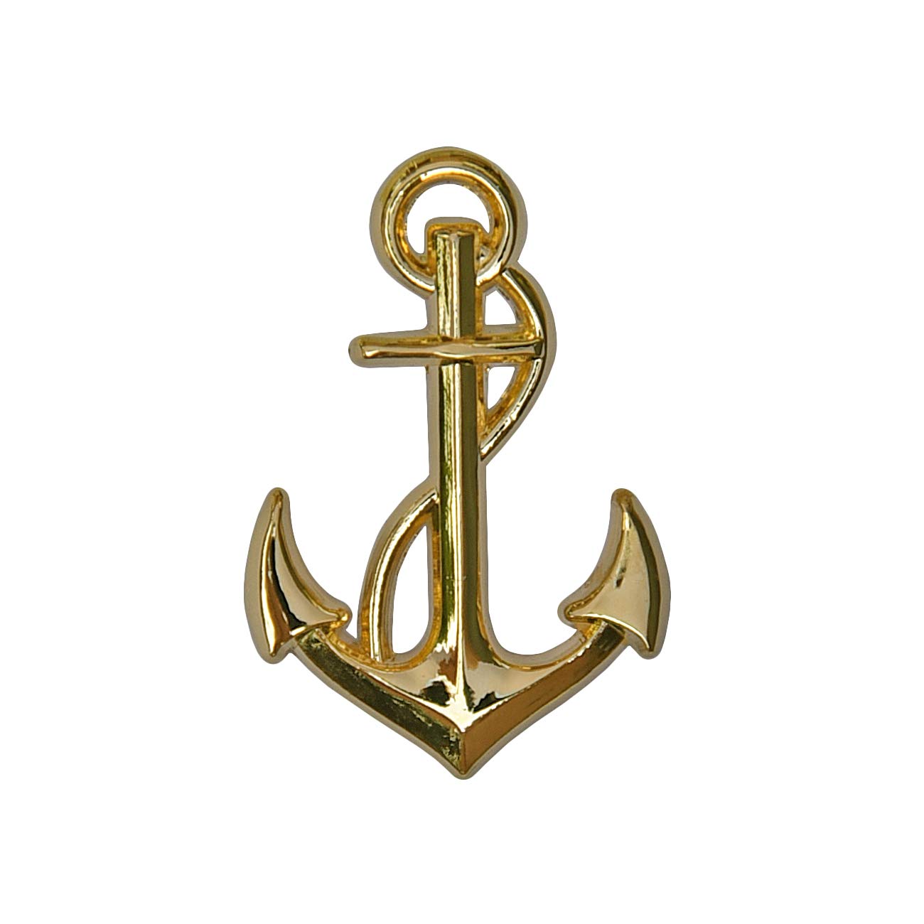 MADSea Elbsegler Premium Tuch mit Motivpin Anker goldfarben dunkelblau Pin