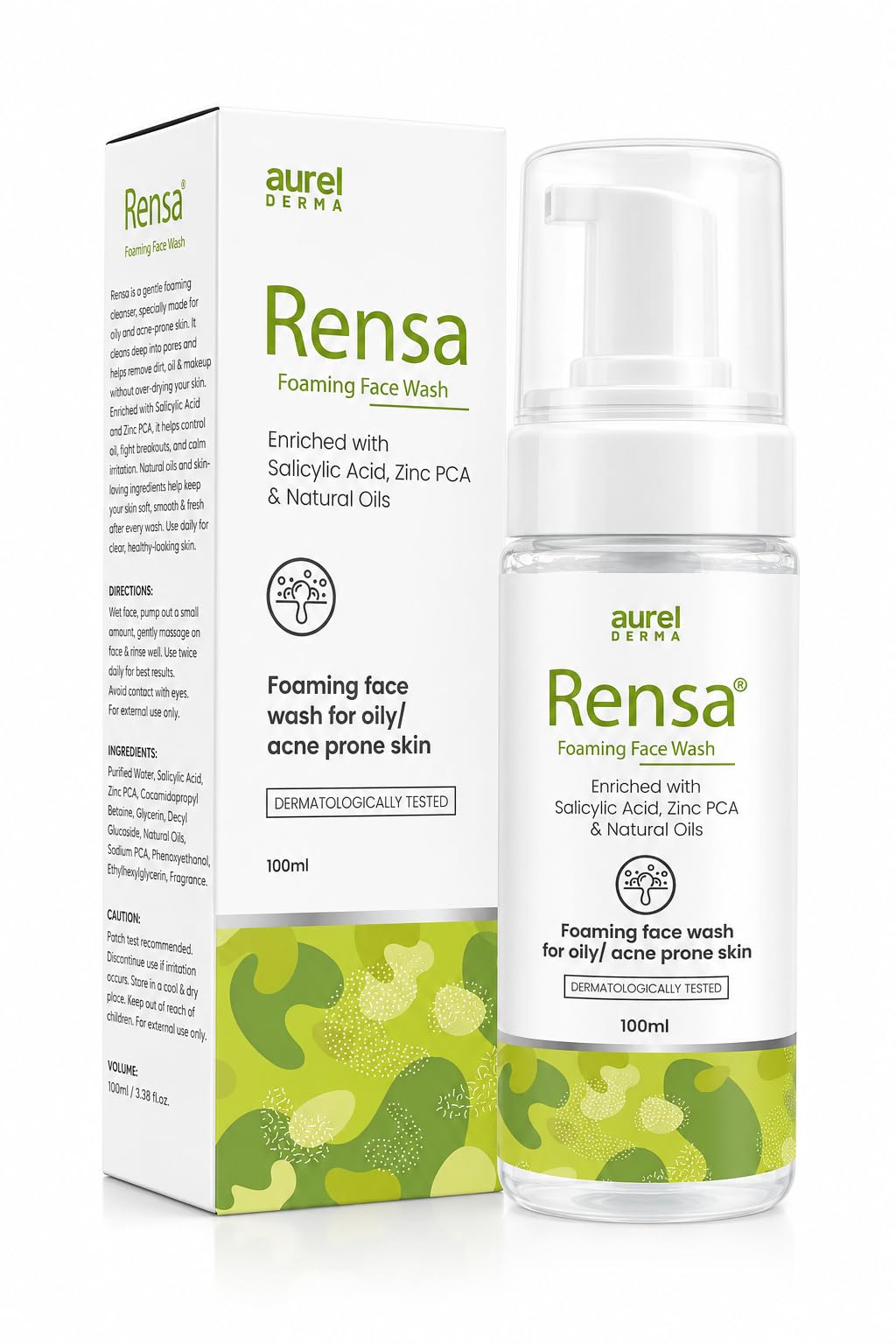 Aurelderma Rensa Foaming Face Wash For Oily & Acne Prone Skin, 100ml-image-27