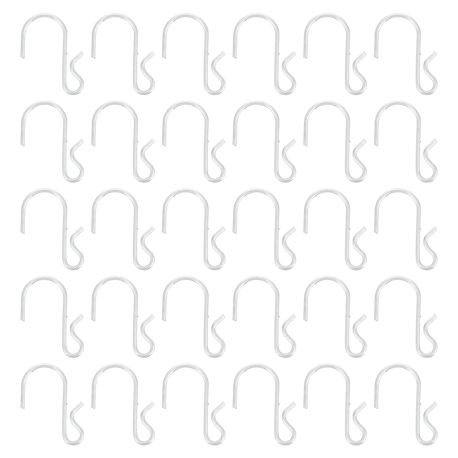 Hemobllo Small S Hooks 200pcs S Hooks Metal S Shaped Hooks Display Hook Merchandise Hanging Hook Shop Supermark Kitchen Hooks Hanger for Small Items Pots Plants Bags Towels White S Hook