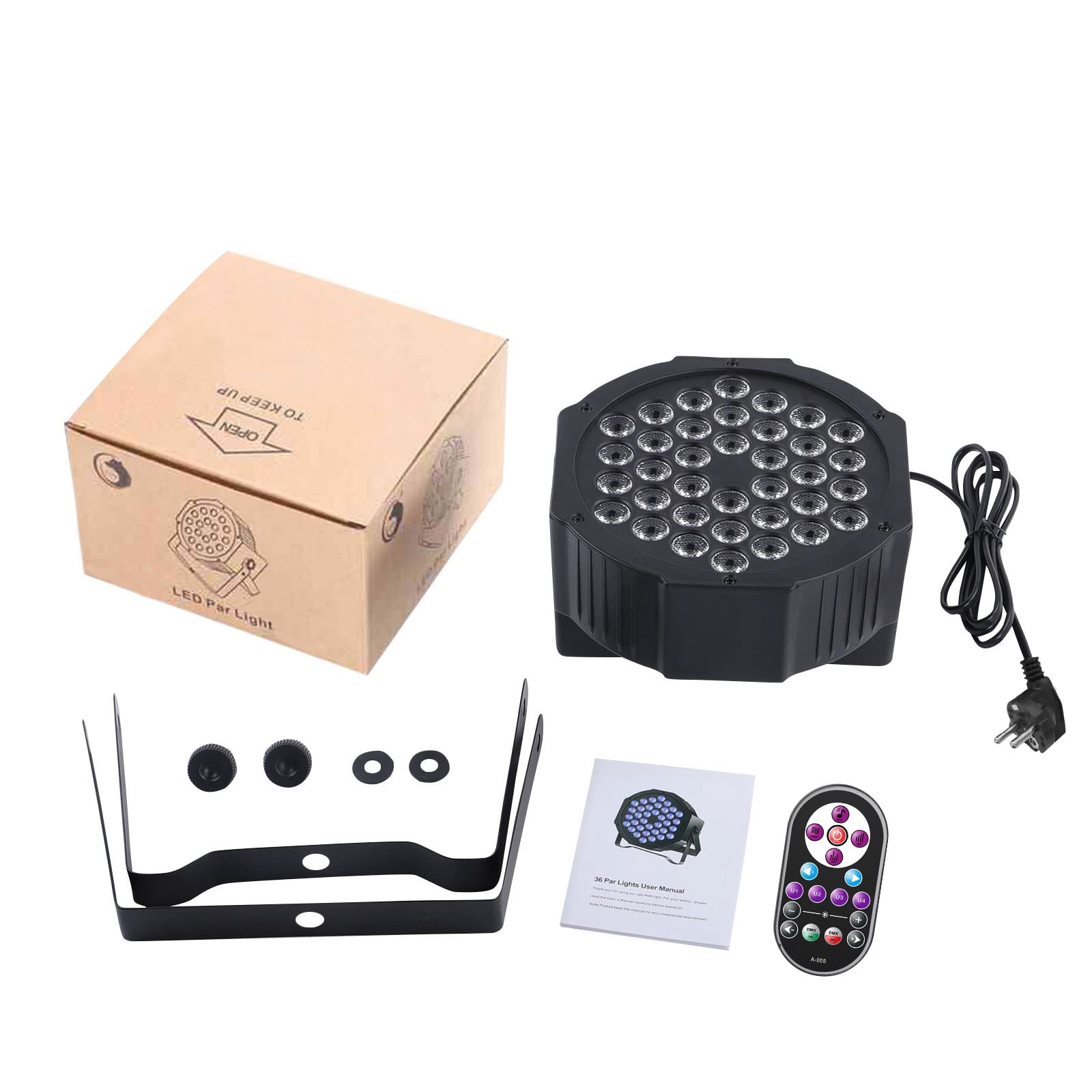 UKing Luce Effetto UV 36 X 2W LED Par Luci Nera UV DMX 512 con Telecomando 7 Modalità Ideale per DJ Bar Feste di Matrimonio