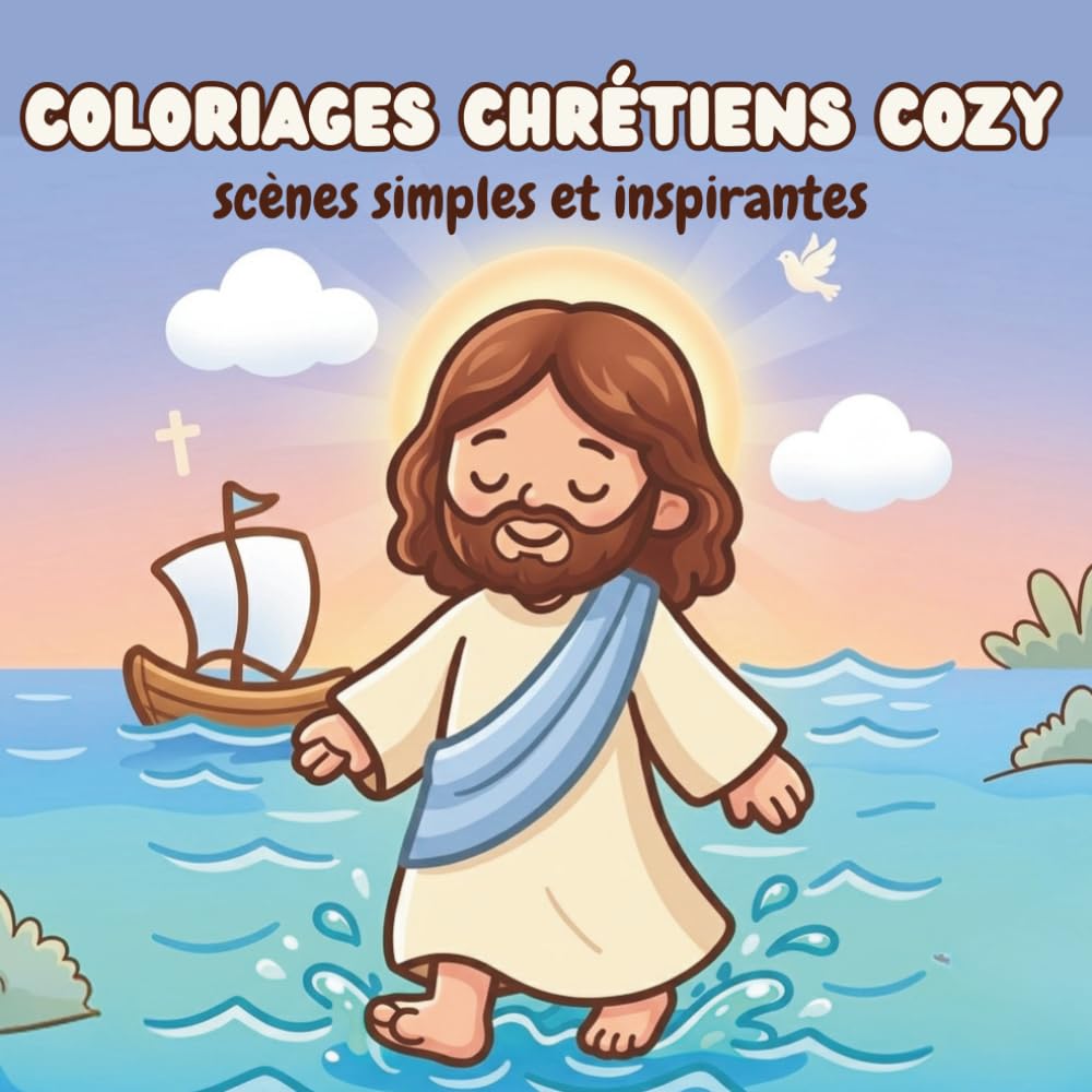 Coloriages chrétiens cozy: scènes simples et inspirantes pour adultes , ados , enfants
