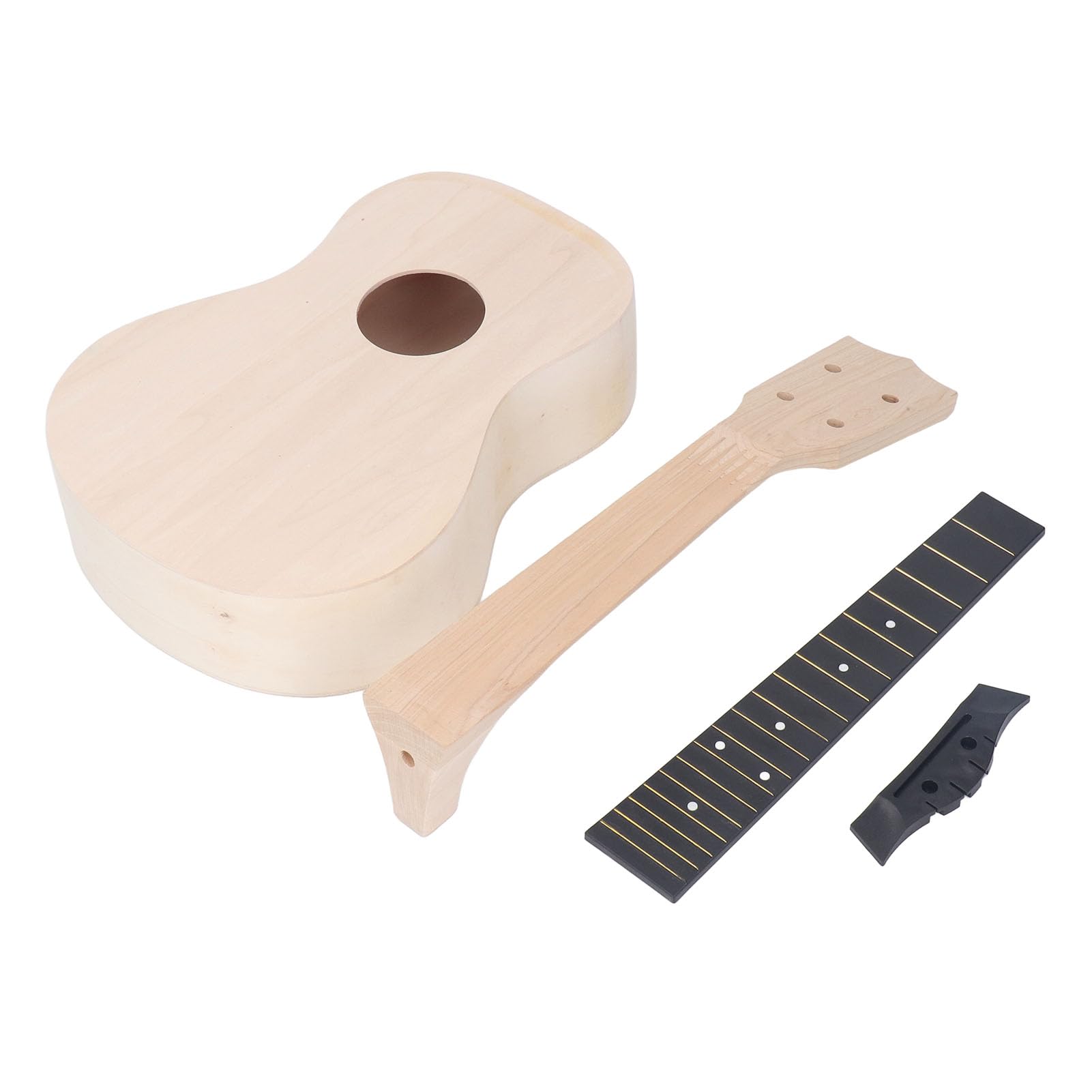 Kit de Ukulélé DIY, Ukulélé en Bois de Tilleul et Acajou de 24 Pouces, Taille Compacte et Léger pour Maison Performance Voyage et Pratique Musicale