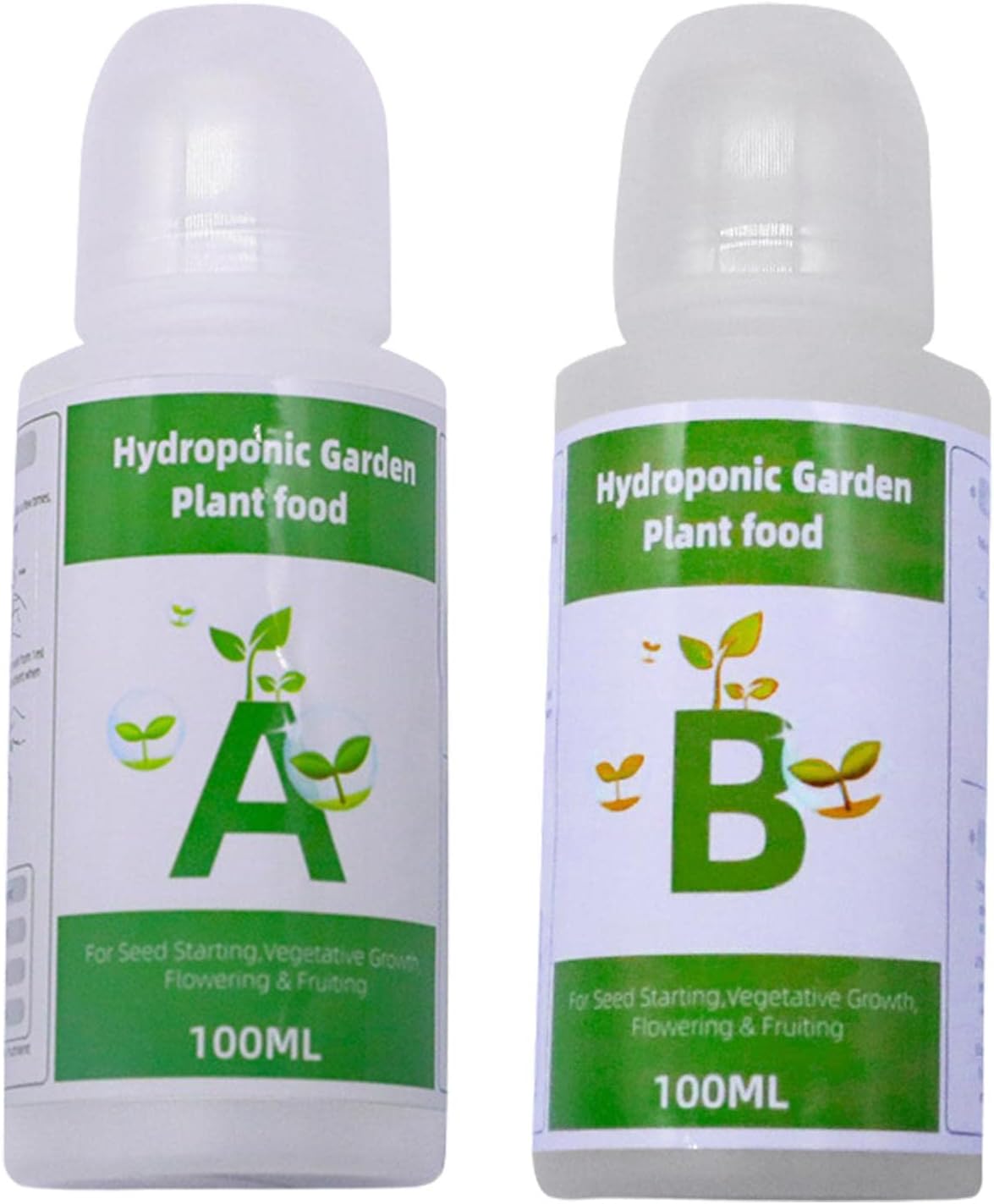 Plant Universal Nutrient Solution - Hydroponic Garden Plant Food - Liquid Fertilizer A+B Two Part Set Liquid Plant Growing Nutrient Formula - Fertilizer For Water And Soil Cultivation Of Flowers