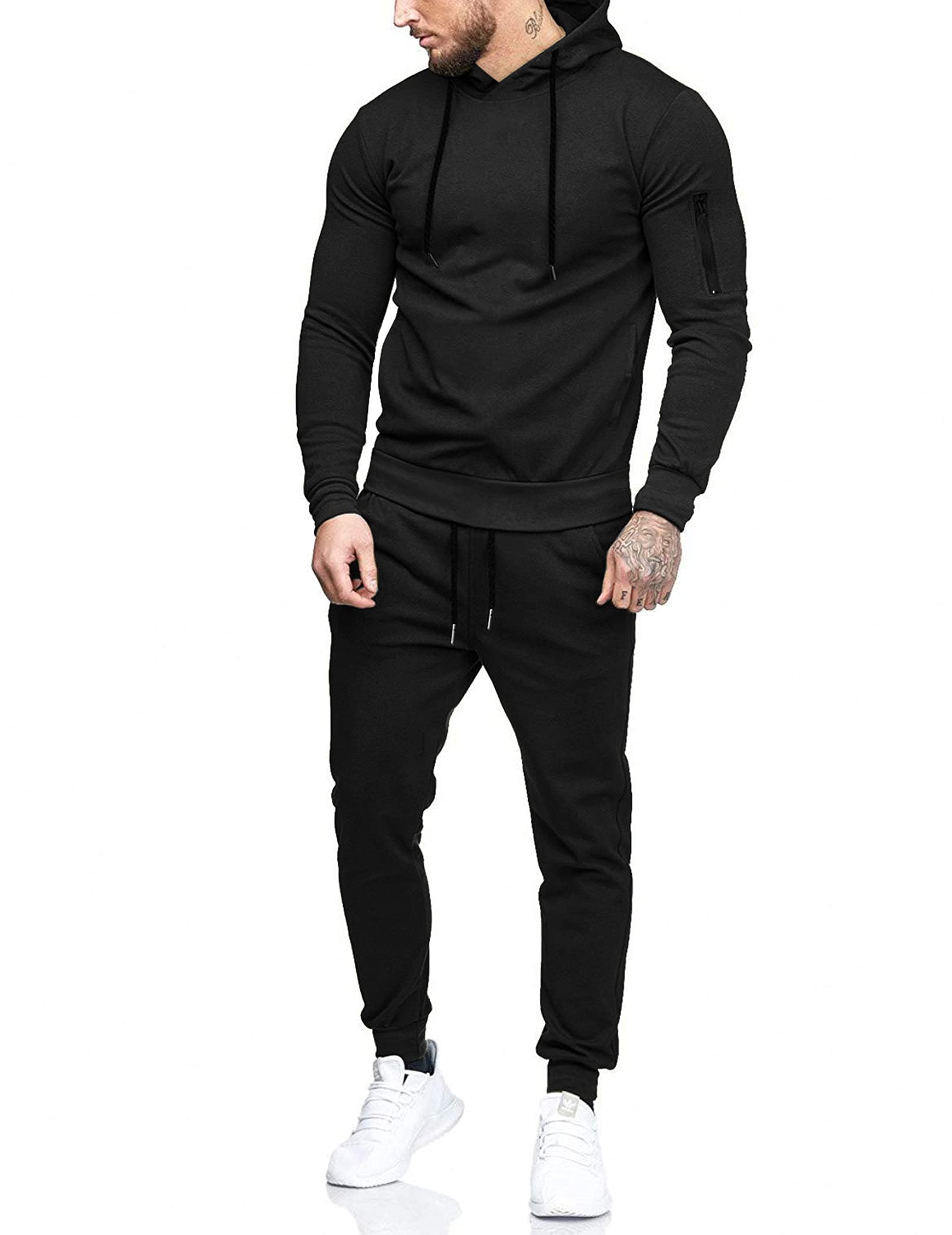 COOFANDY Mens Tracksuit 2 Piece Hooded Athletic Sweatsuits Casual Running Jogging Sport Suit Sets