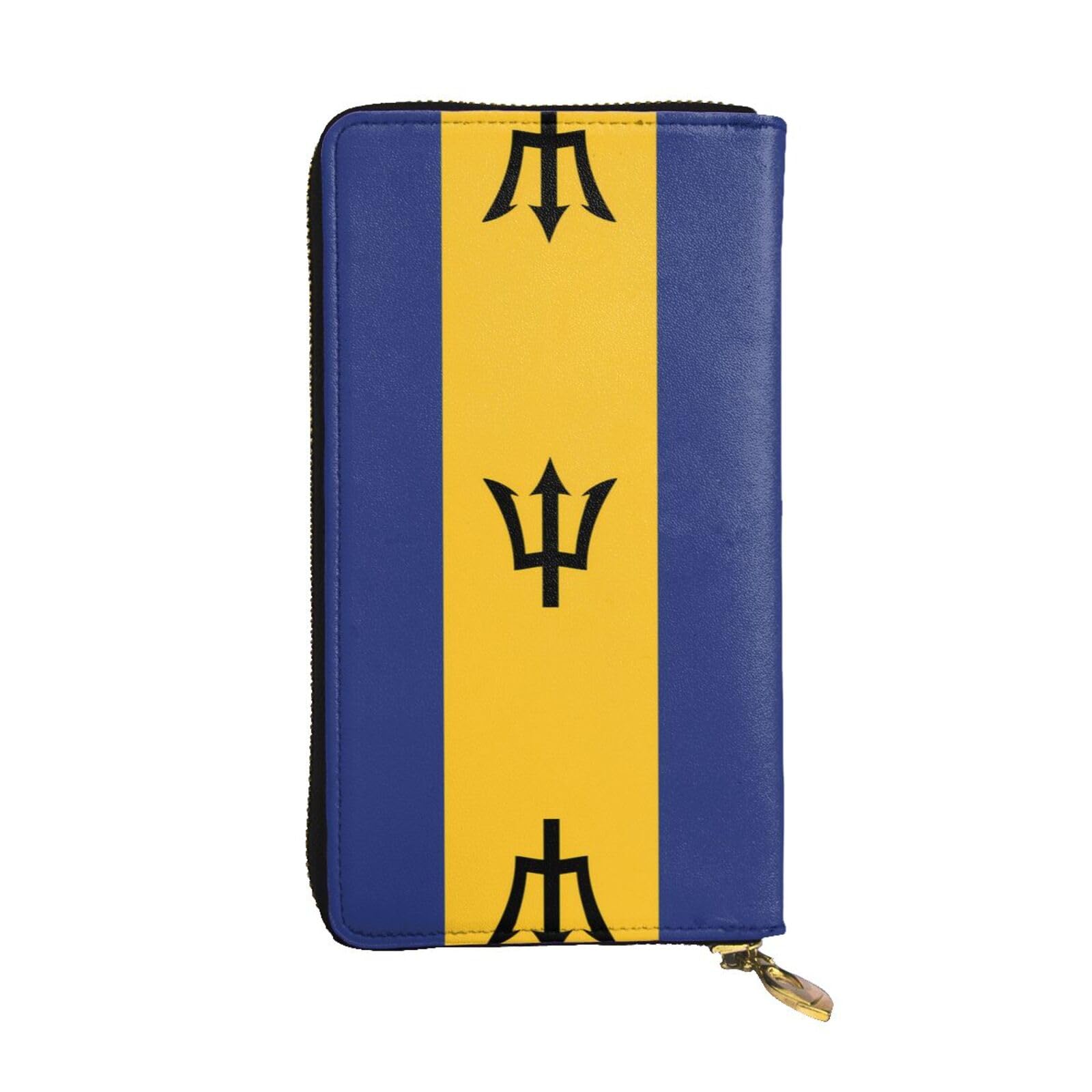 HerYng Flag of Barbados Long Zip Clutch Wallet - Unisex Phone Case with Credit Card Slots, Coin Compartment, Cash Slot