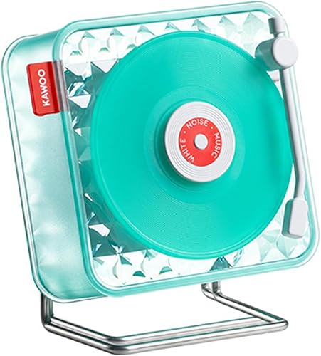 Altavoz Bluetooth retro estilo reproductor de discos de vinilo vintage Altavoz inalámbrico portátil con luces nocturnas RGB, sonido de ruido blanco,